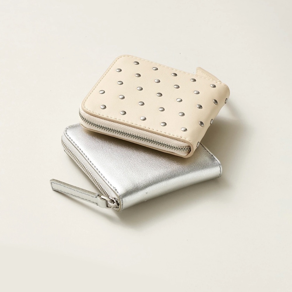 Madewell The Essential Zip Wallet in Silver
